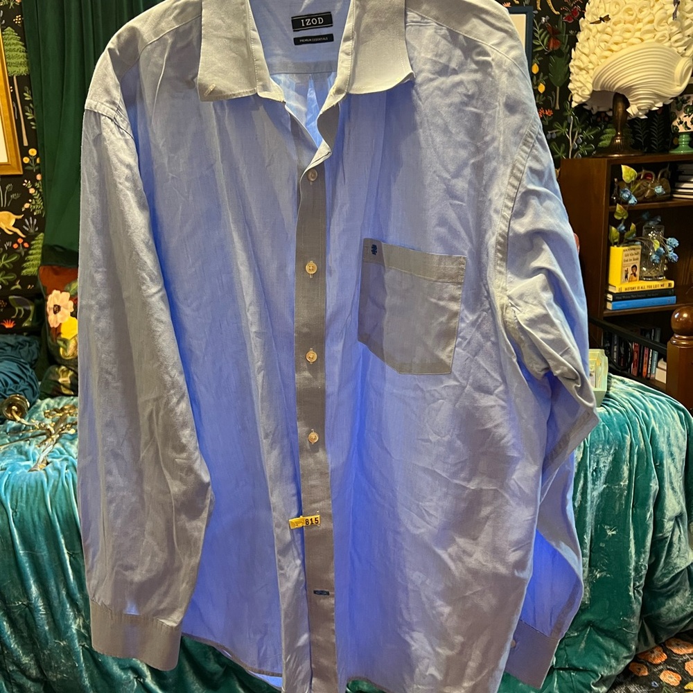 Izod French blue button down shirt